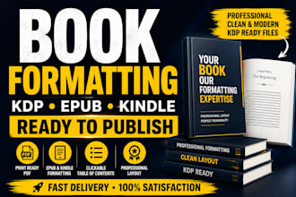 do book formatting and layout design, epub formatting, ebook conversion