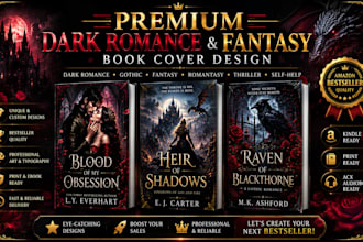 design dark romance gothic book covers with ebook and paperback formatting