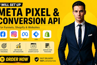 setup meta pixel conversion API and event tracking for funnel and website