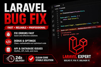 debug and fix your laravel website or API