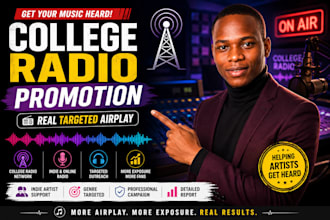 promote your music to targeted college radio stations for airplay