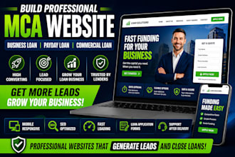 build mca website business loan website payday loan commercial loan website