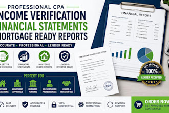 do cpa letter income verification financial statements mortgage ready reports