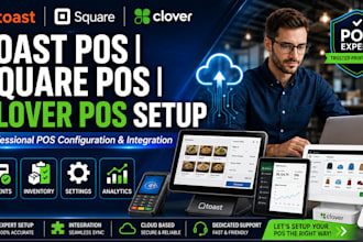 set up toast pos square pos shopify pos and lightspeed pos