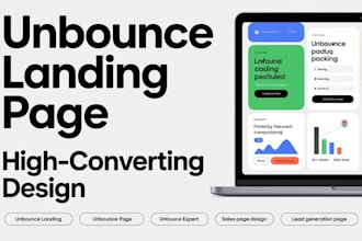 design high converting unbounce landing page, sales page or lead generation page