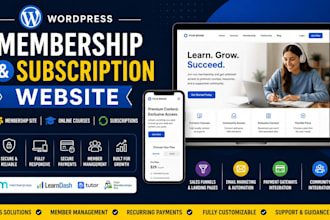 build a wordpress membership and subscription website