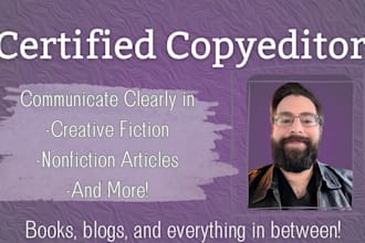 copy edit your manuscript