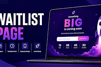 waitlist page coming soon page pre launch page lead capture page countdown page