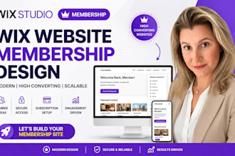 build wix membership website redesign wix online course wix website development