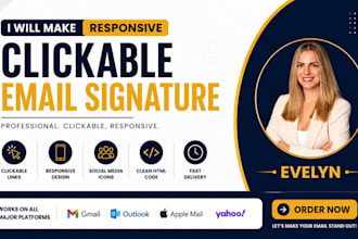 make responsive clickable email signature