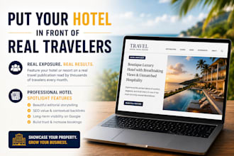 create a professional hotel feature for your property