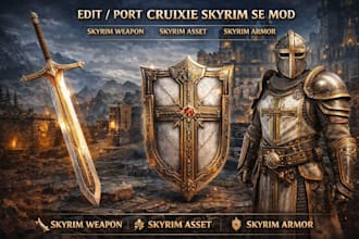 create edit port cruixie skyrim se mod skyrim weapon skyrim asset skyrim armor