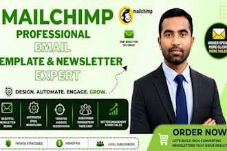 design professional editable mailchimp email templates and newsletter