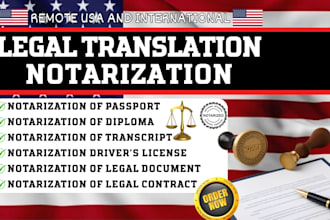 provide notarized and certified translations for legal, and immigration document