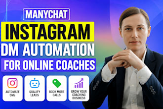 build manychat instagram dm automation for online coaches
