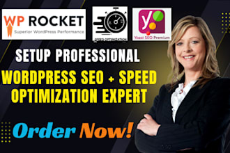setup yoast seo wordpress speed optimization wp rocket one page services website
