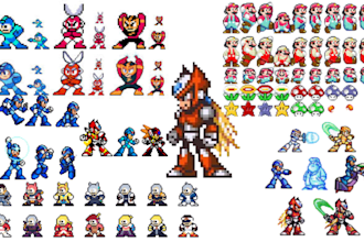 create custom mega man and mario pixel art sprites and animations