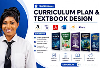 format and design educational textbook, curriculum plan, workbook, lesson plan