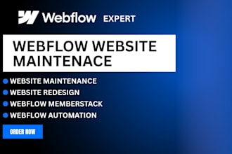 webflow maintenance, website redesign, webflow memberstack, webflow automation