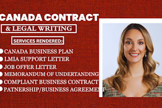 do canada business plan, lmia support letter, business contract for immigration