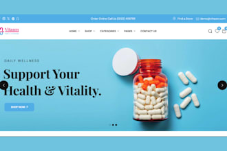 shopify store supplement store supplement website health supplement private labe