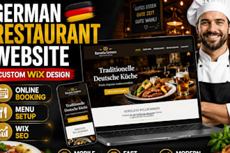 wix website design german restaurant business website wix seo responsive website