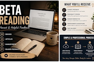 read your book or ebook and give honest feedback