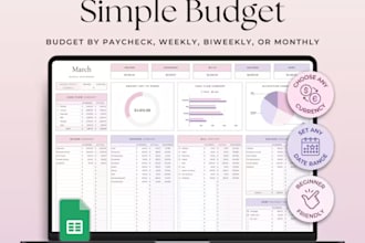 design editable excel or google sheets budget or invoice templates