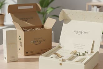do product packaging box design and amazon packaging design, mailer box design