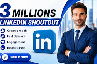share your content with 3m linkedin audience, promote, shoutout