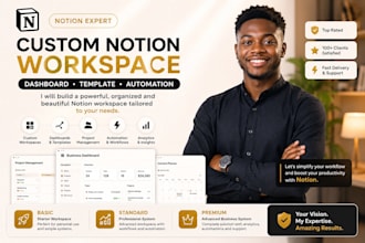 build a custom notion workspace dashboard and template
