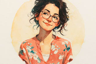 draw anything with watercolor illustration style