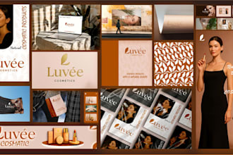 create modern brand identity, visual identity, brand guidelines and brand