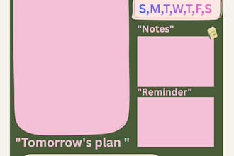 give you cute editable daily planner PDF
