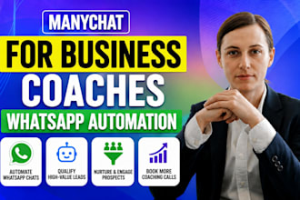 setup manychat whatsapp automation for business coaches