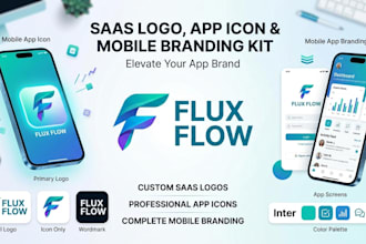 design app icon tech app saas logo icon design app screenshot brand kit