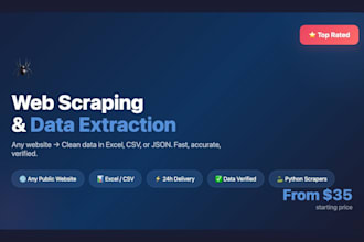 scrape any website and extract data to excel or CSV
