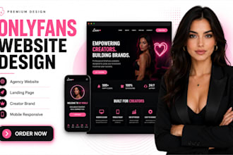 design onlyfans modelling website onlyfans agency website, onlyfan landing page