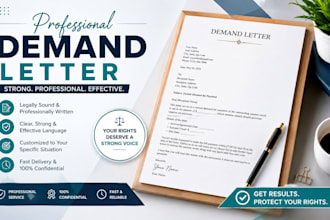 write professional legal demand for disputes, claims and refunds and debit
