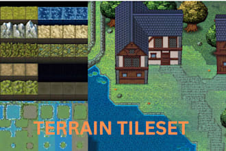 design pixel tilesets, tilemaps, terrain and rpg game assets for indie games