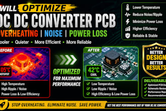 optimize dc dc converter pcb overheating noise and power loss