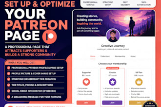 complete patreon page setup and attract customers