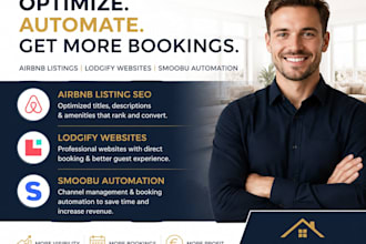 optimize airbnb listings, lodgify and smoobu for more bookings