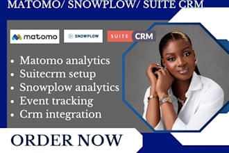 install matomo, snowplow and suitecrm setup