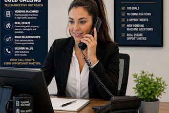do professional cold calling real estate telemarketing vending machine outreach
