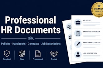 create professional HR documents, policies, handbooks and contracts for business