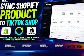 sync shopify product social shop social commerce product upload sync tiktok shop