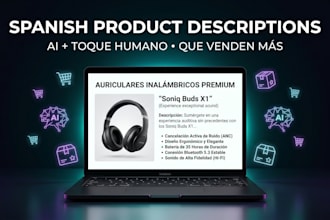 spanish ai product descriptions for shopify, amazon and etsy