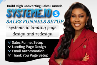 build systeme io landing page salesfunnel systeme io website design and redesign