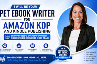 be your pet ebook writer for amazon KDP and kindle publishing